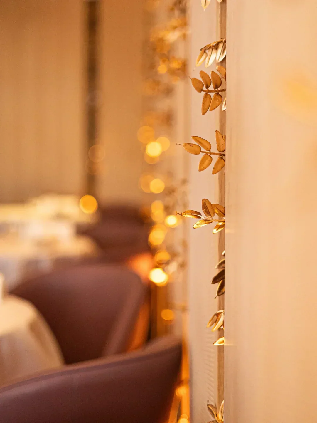 Interior detail at Restaurant Gordon Ramsay in London, showcasing elegant decor.